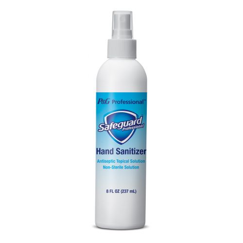 Safeguard Professional Hand Sanitizer, Liquid Spray, 70% Alcohol,  8oz (case of 12)