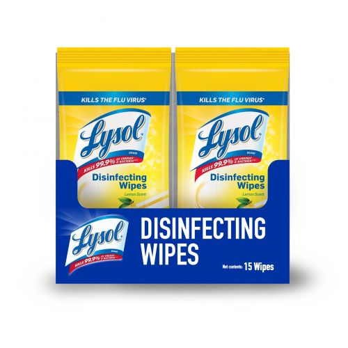 Lysol® Resealable Disinfecting Wipes, Lemon Scent - 15 Count