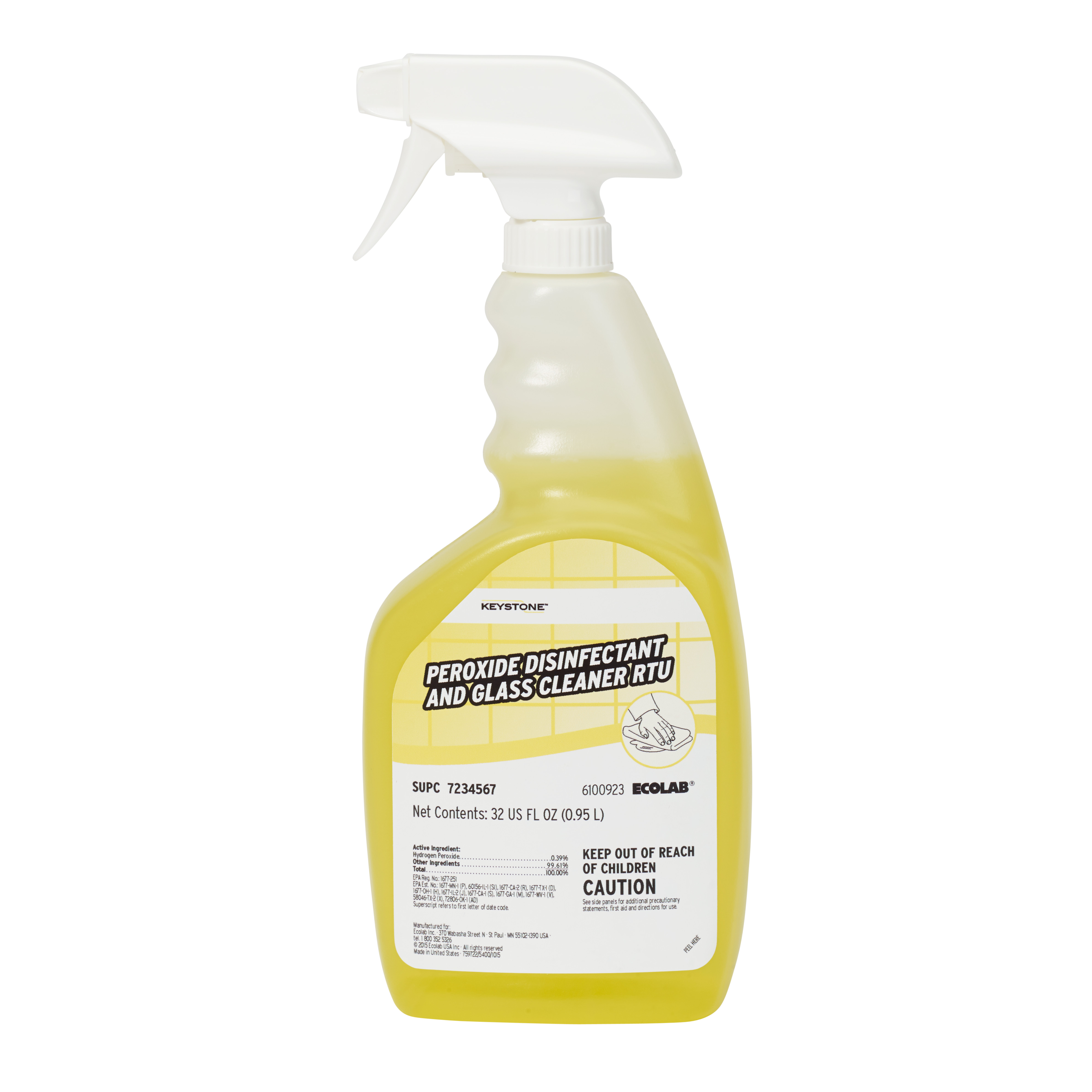 Simply Supplies By Gilchrist Soames Ecolab Keystone Peroxide Disinfectant Glass Cleaner 32oz
