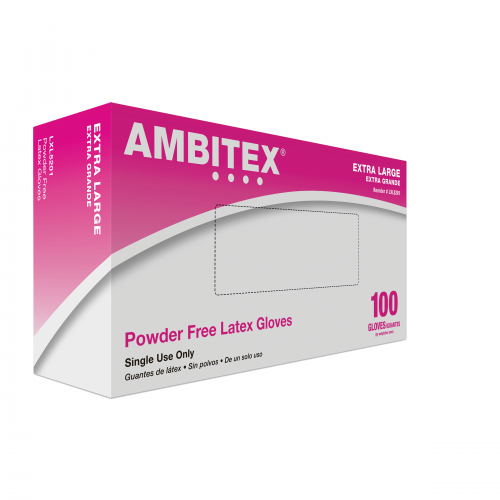 Ambitex® Cream Latex Gloves, Extra Large (case of 10)