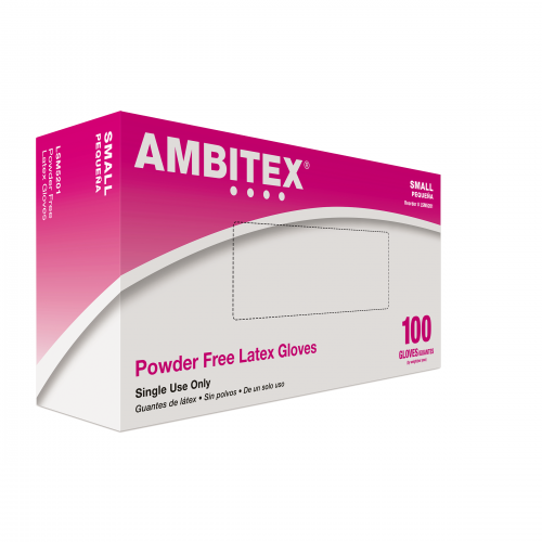 Ambitex® Cream Latex Gloves, Small (case of 10)