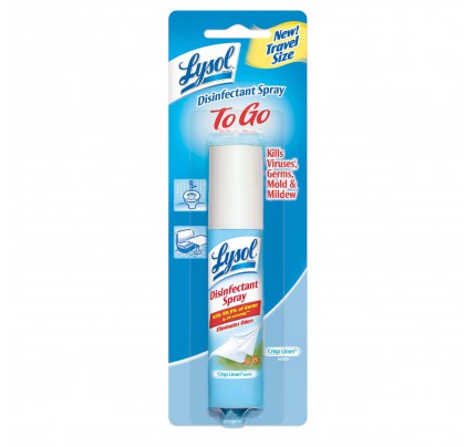 Lysol® 1oz. Disinfectant Spray To Go, Crisp Linen Scent