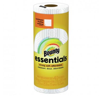 Bounty Essentials Paper Towels, White, 30 Regular Rolls, Individually Wrapped (case of 30)